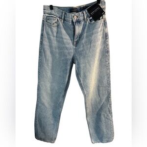 NWT Banana Republic High Rise Straight Ankle Jeans Size 29 Regular Light Wash